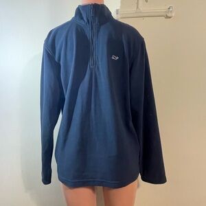 Vineyard Vines Men's Medium Martha's‎ Vineyard Blue mock quarter zip pullover